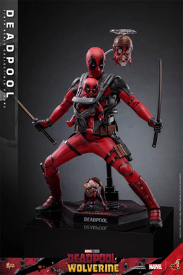 Hot Toys 1/6 MMS746B Deadpool From Deadpool Wolverine Figure Special Ver. Stock-image