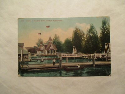 Seattle Washington Scene at Madison Park 1910 WA WN Postcard-image