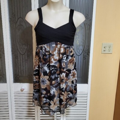 ENFOCUS STUDIO Ladies Beautiful Multicolor Floral Short Dress - Size 10-image
