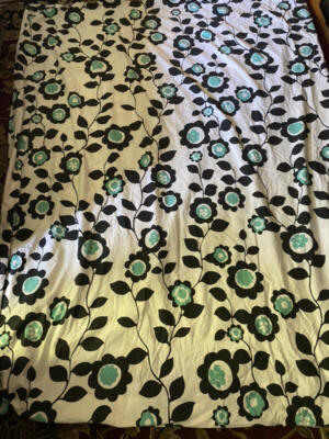 Pottery Barn Teen Twin Duvet Cover Nouveau Floral Pool/Black in EUC-image