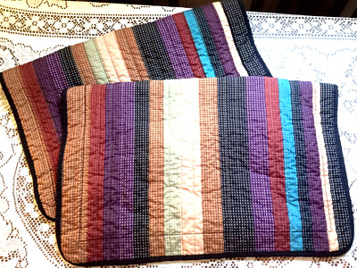 Stripe Multicolor Pillow Shams Standard Cotton Poly 23 X 30 Vintage Madison Park-image