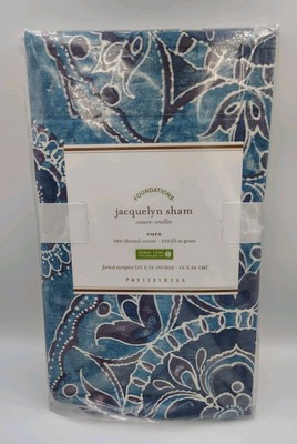 Pottery Barn Jacquelyn Euro Sham Blue-image