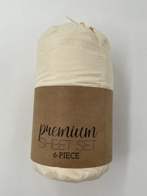 iEnjoy Home Collection Premium Hypo Allergenic 6 Sheet Set Size:FULL Color:IVORY-image