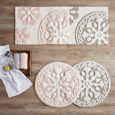 Madison Park Casablanca Medallion Cotton Tufted Bath Rug-image