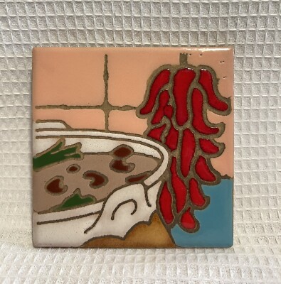 Desert Dreams Studio-Santa Fe,N.M.-Peter Ingrassia-Hot Peppers Wall Tile/Plaque-image