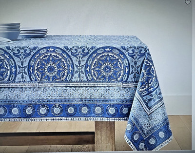 NWT POTTERY BARN NILA MEDALLION BLOCK PRINT TABLECLOTH 70