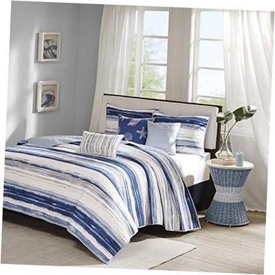  Quilt Set Cottage Coastal Design, 6 Piece Set - All Season, Coverlet -image