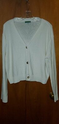 Dip Ivory Cardigan Sweater Sz XL-image