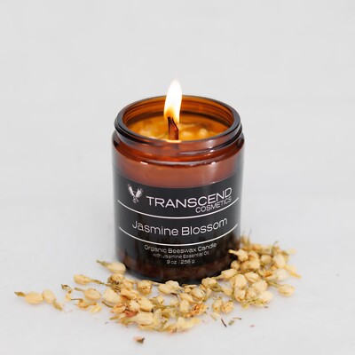 Jasmine Blossom Organic Beeswax Candle-image