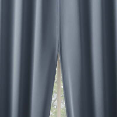 Aria 2-Piece 100% Blackout Back Tab Curtain Panel Pair 52