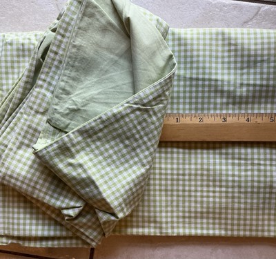 Pottery Barn Kids Green Gingham Chambray Duvet Cover NWOT 100% Cotton Twin  -image