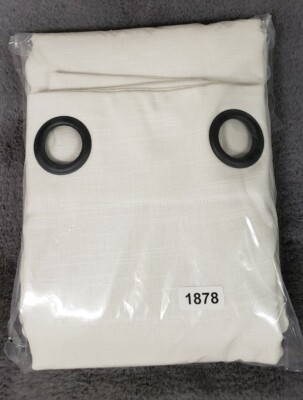 Pottery Barn Emery Grommet Drape Blackout Lined Panel 50x84 White NEW-image