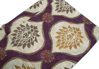 Pottery Barn Fig Purple Sonora Ogee Print Cotton Linen Euro Pillow Cover Sham-image