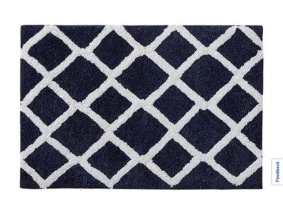 Madison Park Renu Reversible High Pile Tufted Bath Rug 21in x 34in Navy Blue-image