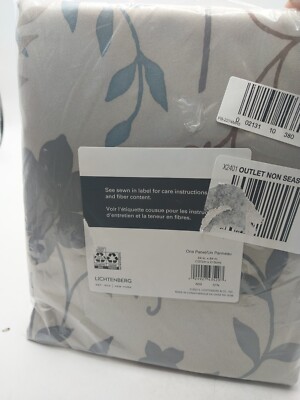 Lichtenberg Panel Curtain Floral Gray 54in x 84in-image