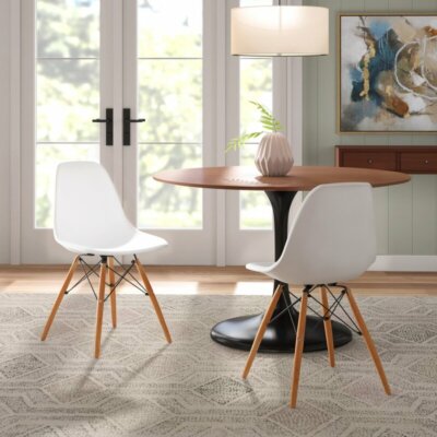 NiB Stesha Side Chair (Set of 2) by Wade Logan Easy Assembly White $299 FLE3-image