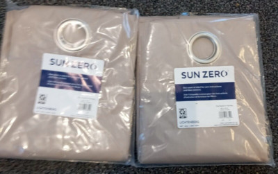 Lot of 2 Sun Zero Lichtenberg Curtain 2 Window Panels 40x 84