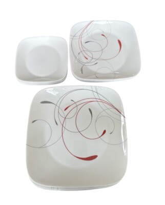 Corelle Studio Splendor 17 Piece Dishes Dinnerware Plates Set-image