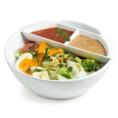 Chips and Dip Serving Dish, White Serving Bowl, 2.5 Quart Large Serving Bowl ...-image