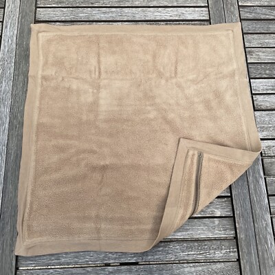 Pottery Barn Cozy Fleece Pillow Cover 22”x22” Camel Spots Read NWOT-image