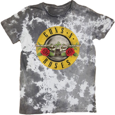 Guns N Roses -Classic Logo-Dip Dye - White t-shirt-image