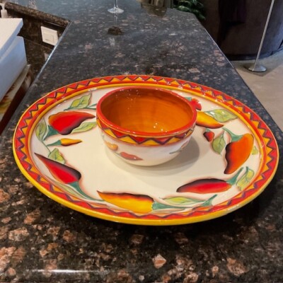 Clay Art Santiago Chili Stonelite Pepper 2 Piece Chip n' Dip Set in Box-image