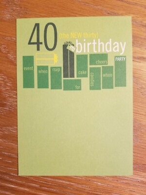 Madison Park 40th Birthday Invitation, Printable (Set of 60) New in box!-image