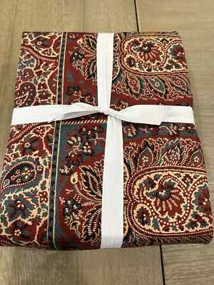 Pottery Barn Talia Paisley Percale Duvet Cover King Cal King red-image