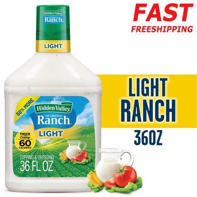 Gluten Free Light Ranch Dressing Topping Dip Condiment 36oz Extra Large 36 fl oz-image