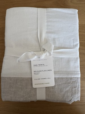 Pottery Barn Belgian Flax Linen TWIN TWIN XL Bed Skirt 14