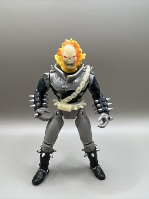 Ghost Rider Chain Whipping Action 1995 ToyBiz FLAME GLOW IN THE DARK-image