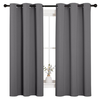 Thermal Insulated Grommet Blackout Curtains for Bedroom (2 Panels, W42 x L63 ...-image