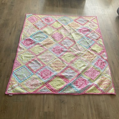 Pottery Barn Kids Lexi Twin Quilted Comforter Floral and Paisley Patterns EUC-image