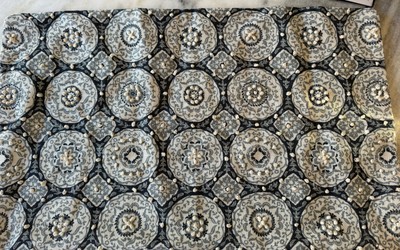 Pottery Barn Kravet Medallion Lumbar Pillow Cover 16”x26” Blue Multicolor Read-image