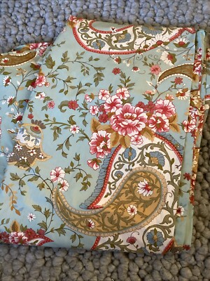 POTTERY BARN Floral Cotton Twin Duvet Cover EUC-image