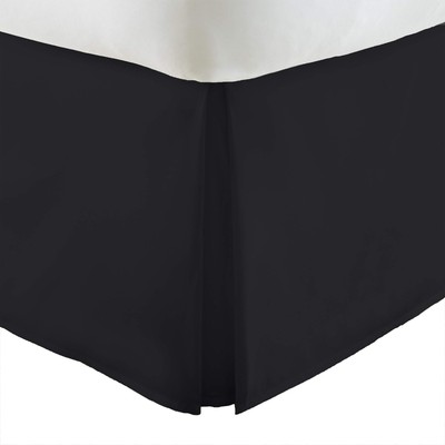 Home Collection Pleated Bed Skirt, California King, Black-image