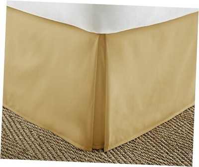  Home Collection Pleated Bed Skirt, Twin, Gold -image