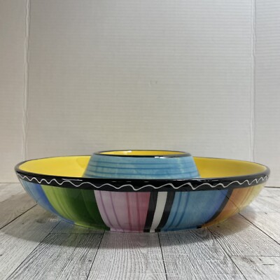 🔥Certified International Nancy Green Large Sombero Dipping Server Vintage-image