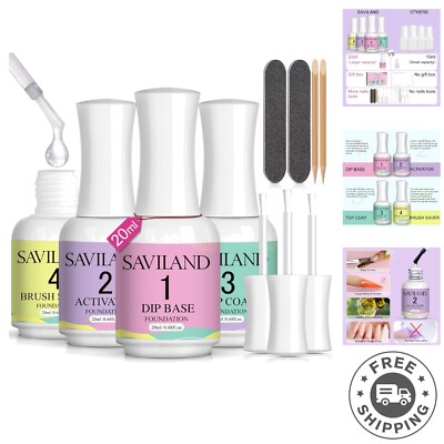 Dip Powder Liquid Set: 20 ml Ultimate Nail Dip System Essentials Liquid Large...-image