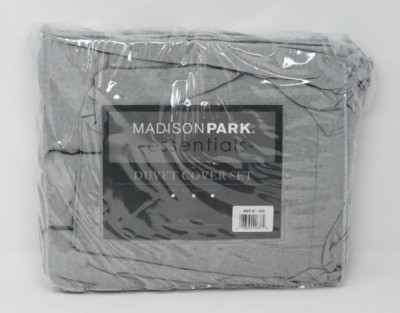 Madison Park Essentials Clay Modern 3-Pc. Duvet Cover Set - FULL / QUEEN - Grey-image