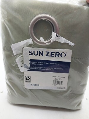 Sun Zero Panel Curtain Grommet Sage Green 40 x 95in-image