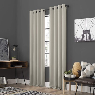 Sun Zero Soho 2-pack Blackout Energy Efficient Grommet Curtain Panel Pair 54x108-image