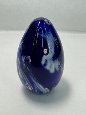Glass Eye Studio Stargazer Egg Shaped GES 94 Art Glass Paperweight-image