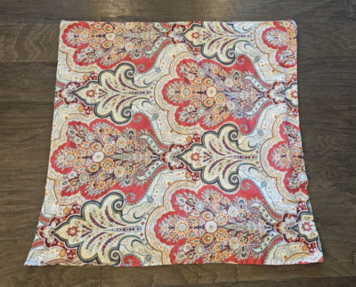 Pottery Barn Jordana Paisley EURO Pillow Sham 26 x 26 Cotton-image