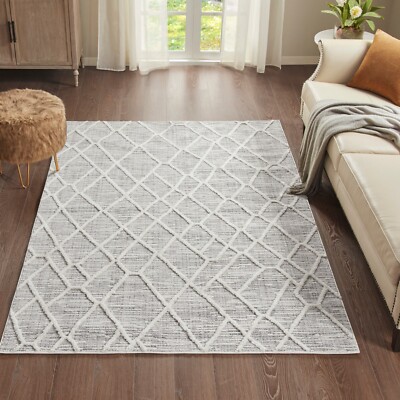 Madison Park Modern Terni Pebble Indoor Area Rug 5x7 8x10 for Entry Living Room-image