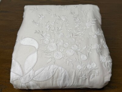 NEW-Pottery Barn K/CK LoveShackFancy Rococo Bow Duvet Cover-OB-image