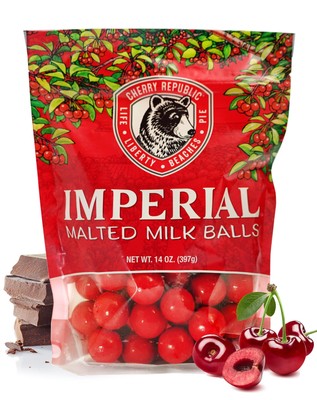 Cherry Republic Cherry Imperial Malted Milk Balls – Extra-Large Chocolate-Cov...-image