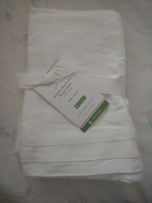 pottery barn BELGIAN FLAX LINEN flange 1 king sham original $79 white new-image