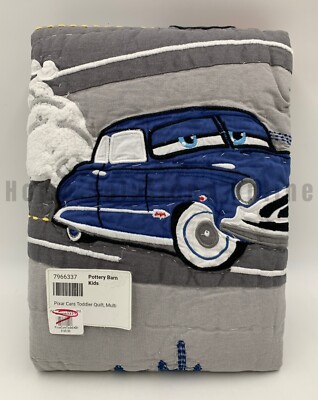 Pottery Barn Kids Disney and Pixar Cars Cotton Twill Quilt Multi Toddler #Z1314-image
