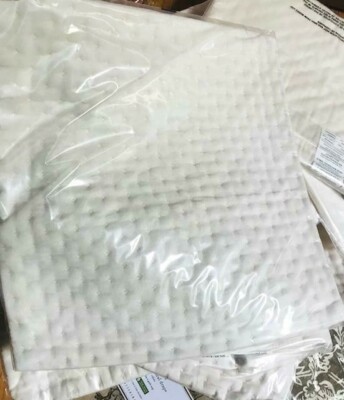 Pottery Barn Cross Stitch Pillow Cover Ivory 18 sq Velvet Accent Throw More+-image